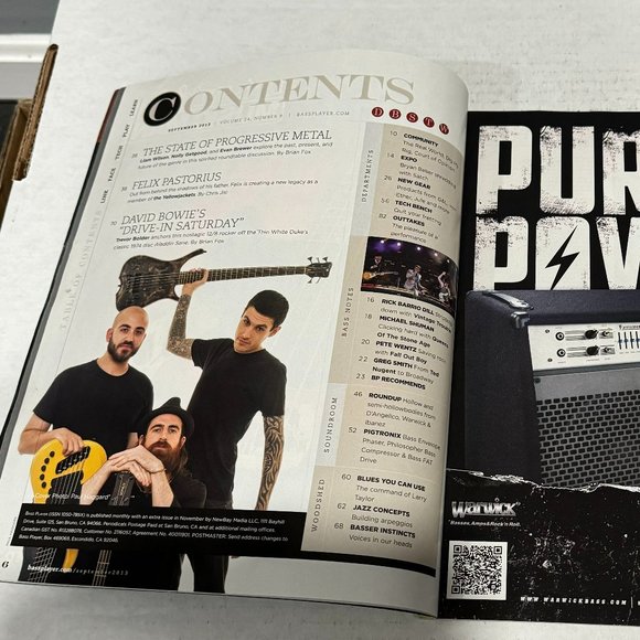 Bass Player Magazine - Liam Wilson / Nolly Getgood /Evan Brewer - September 2013 - Picture 3 of 4